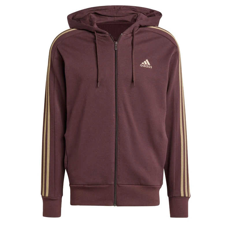adidas Men's Essentials French Terry 3-Stripes Full-Zip Track Top, 3XL Tall 2 inch (Plus Size)