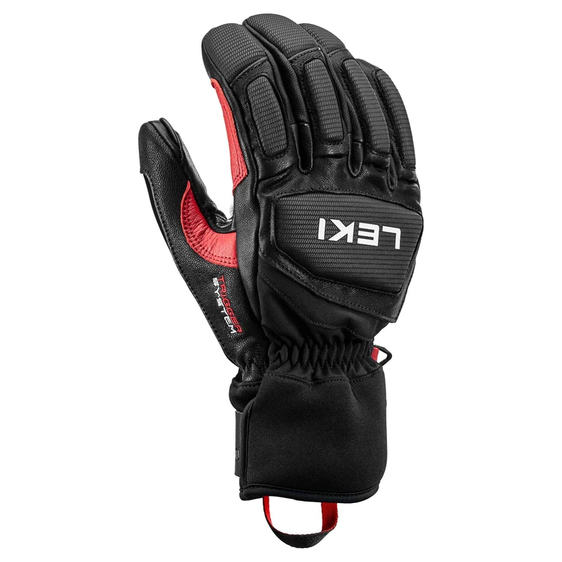 LEKI Griffin Pro 3D Alpine Gloves with Trigger 3D Black/Red, Size: 9.0