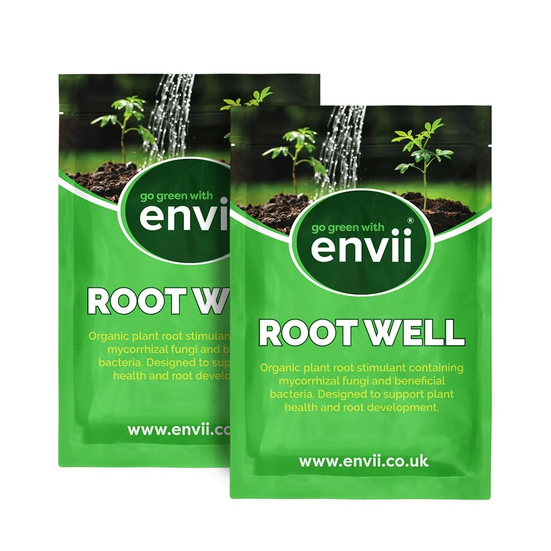 envii Root Well - Mycorrhizal Fungi Powder - Organic & Enriched with Benefical Bacteria - Plant Root Treatment Improves Nutrient Uptake - Treats 160 Plants