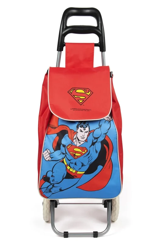 Excelsa Supereroi Shopping Trolley 38 L Capacity Removable Water Repellent Superman