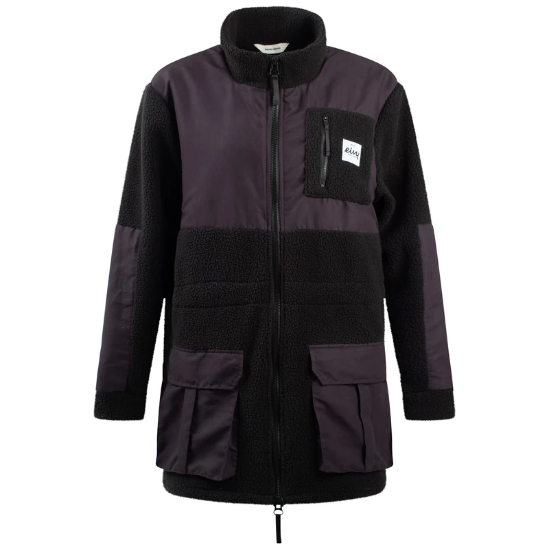 Eivy Women's Field Sherpa Jacket Fleece, Black, XL