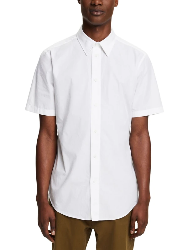 ESPRIT Men's 044ee2f321 Shirt, 100/White, XXL