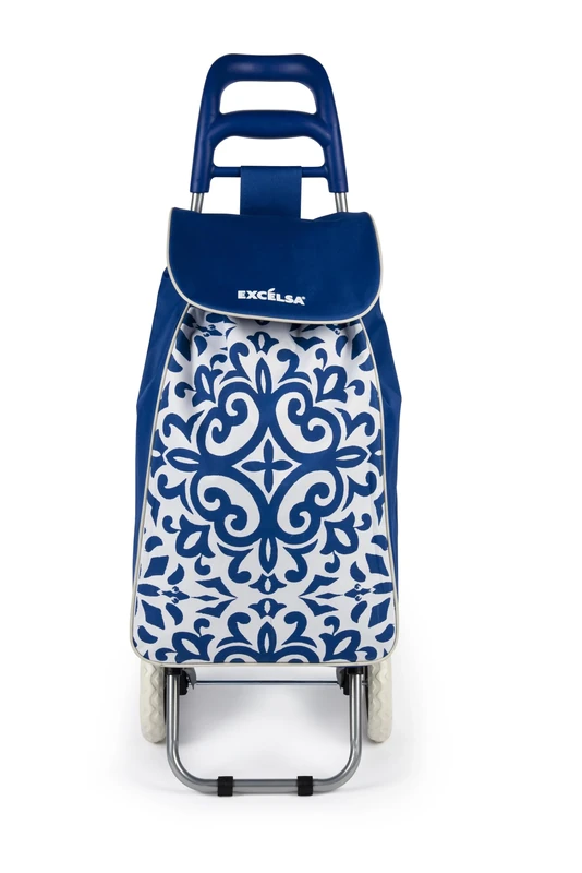 Excelsa Boheme Blue Shopping Trolley 38 L Capacity Removable Water Repellent Bag