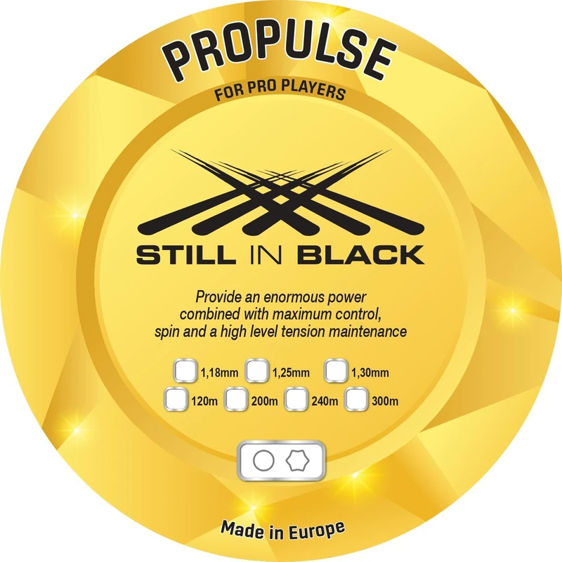 Still in Black Propulse 300 m Spool Square Fluorescent Orange 1.27 mm Tennis Rope Adult Unisex