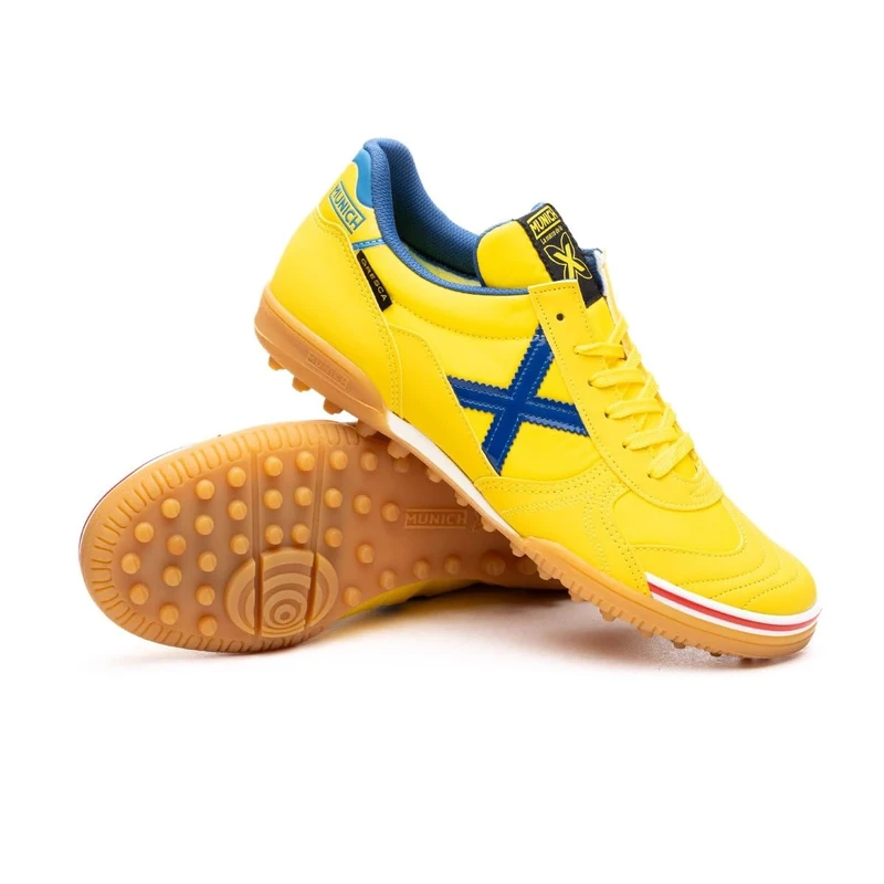 Munich GRESCA Genius 607, Indoor Football Shoes Unisex Adult, Yellow, 42 EU, Lemon Tree, 9 UK