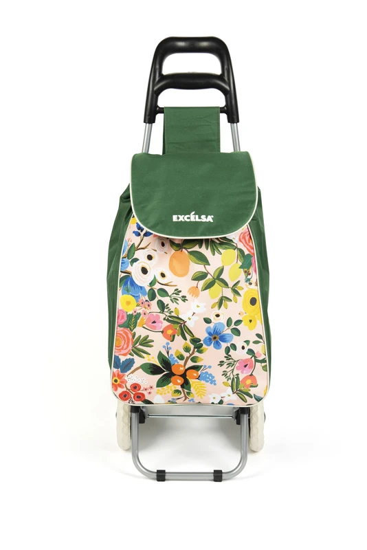 Excelsa Fiori Frida Shopping Cart, Capacity 38 L, Removable Bag, Water Repellent