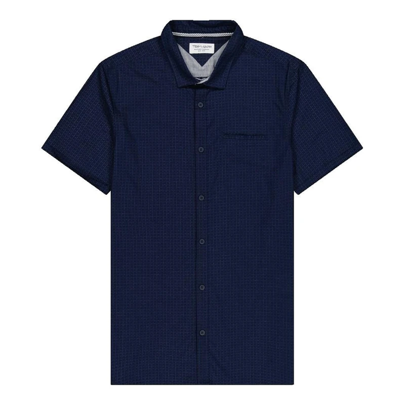 Teddy Smith Men's Cut Mc Dress Shirt, Total Navy/Checked, M - Image 1