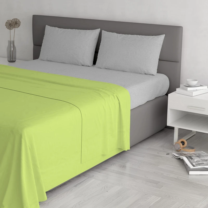 Trend Chic Bedding Set, 100% Cotton, Made in Italy, Double, Acid Green