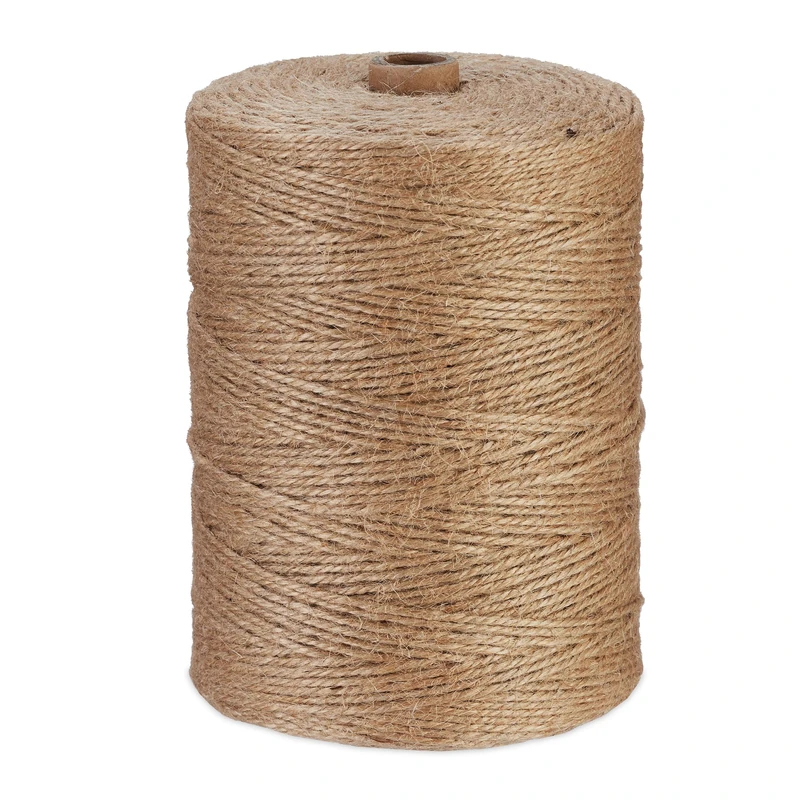 Relaxdays Natural Rope, Jute, Plant, Twine, Handicraft, Garden Decorations, Hessian Thread, 2 mm Thick, 400 m Long, 15 x 11 cm