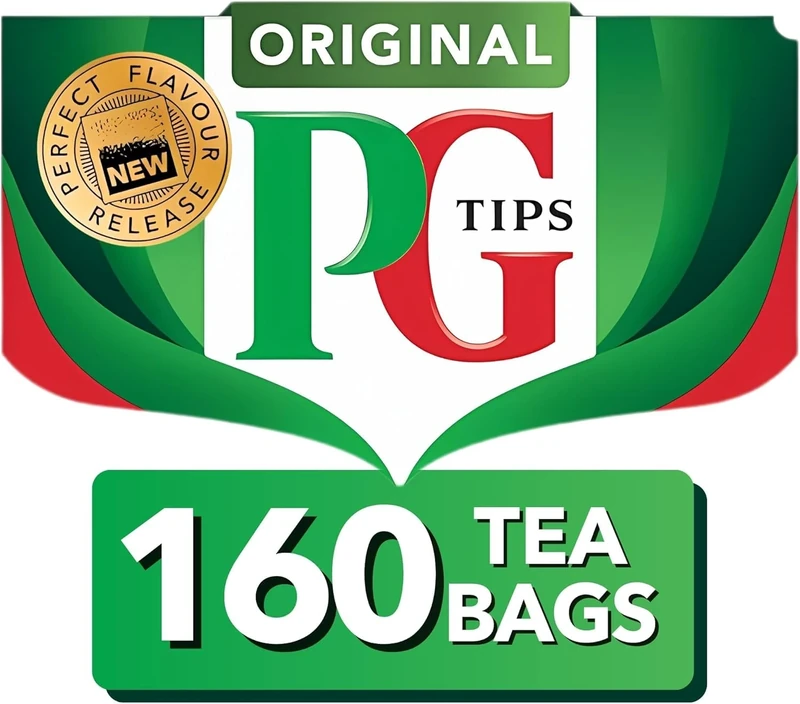 PG Tips Original, Black Tea Bags Bulk, Refreshing, Flavourful & Full-Bodied, Perfect Flavour Release, 160 Plant Based Biodegradable Teabags