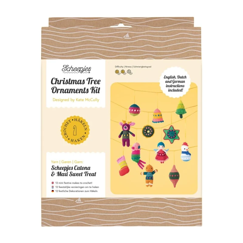 Scheepjes - Scheepjes Christmas Tree Ornaments Crochet Kit - 1 Set - Image 1