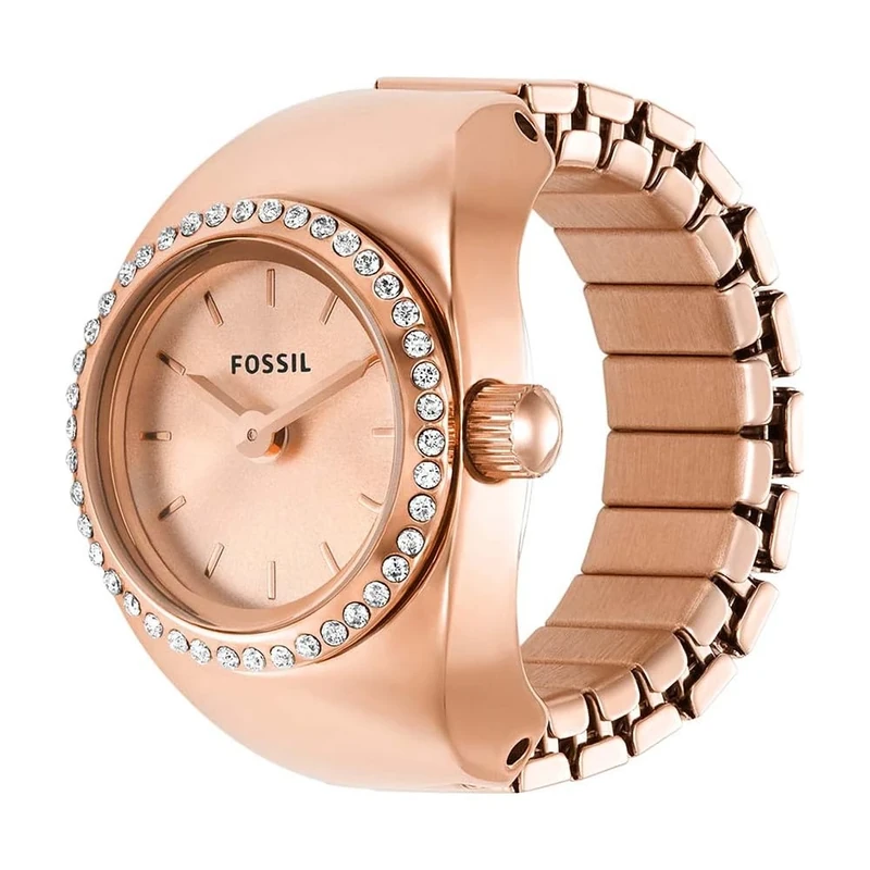 Fossil Ring Watch for Women, Quartz two hand movement with Stainless steel Strap