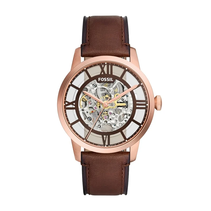 FOSSIL Townsman Watch for Men, Automatic Three Hand Movement with Stainless Steel or Leather Strap