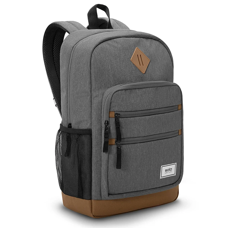 Solo New York Re:Fresh Machine Washable Backpack, Grey, Fits up to 15.6" Laptop, Re:fresh Machine Washable Backpack - Image 1