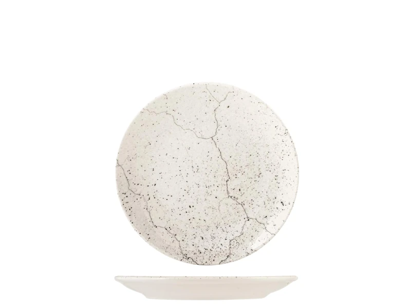 H&H Set of 12 Bread Plates in Porcelain 17 cm - Image 1
