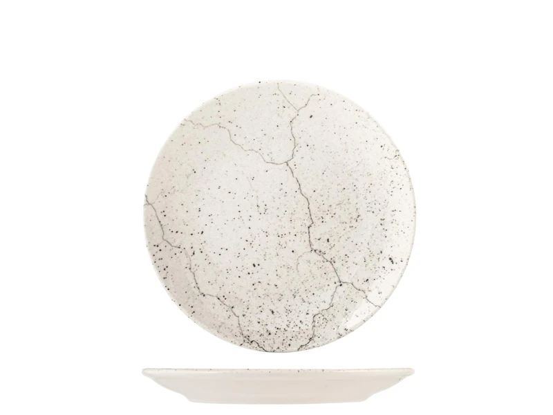 H&H Set of 12 Porcelain Fruit Stoneware Plates 21 cm - Image 1