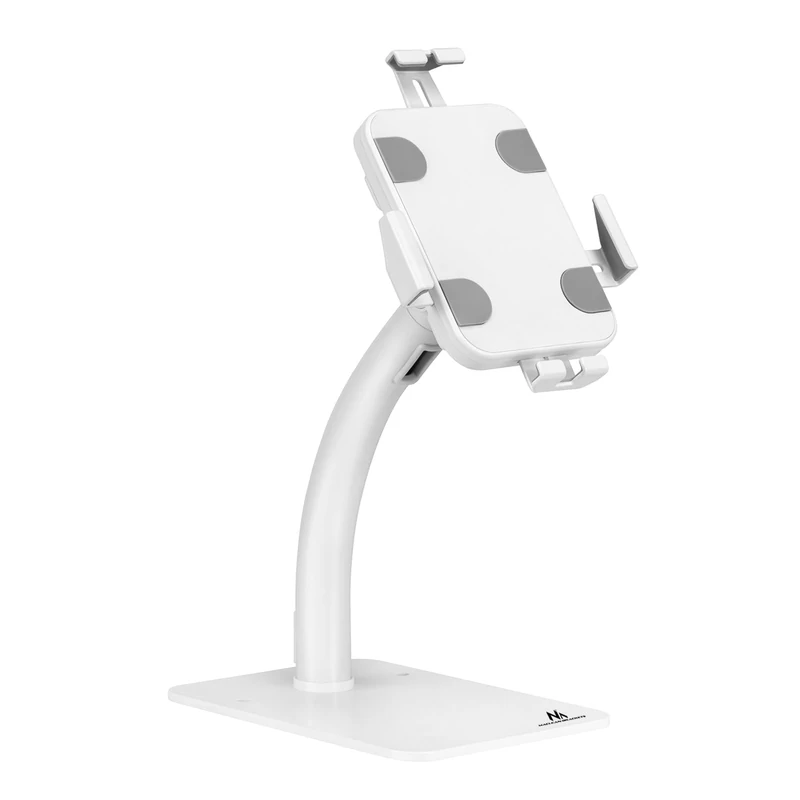 Maclean MC-468W Universal Tablet Holder with Lock Function, 7.9 Inch to 11 Inch Table or Wall Mounting, Sturdy Table Stand for Tablets, Anti-Theft Protection, for Advertising Purposes - Image 1