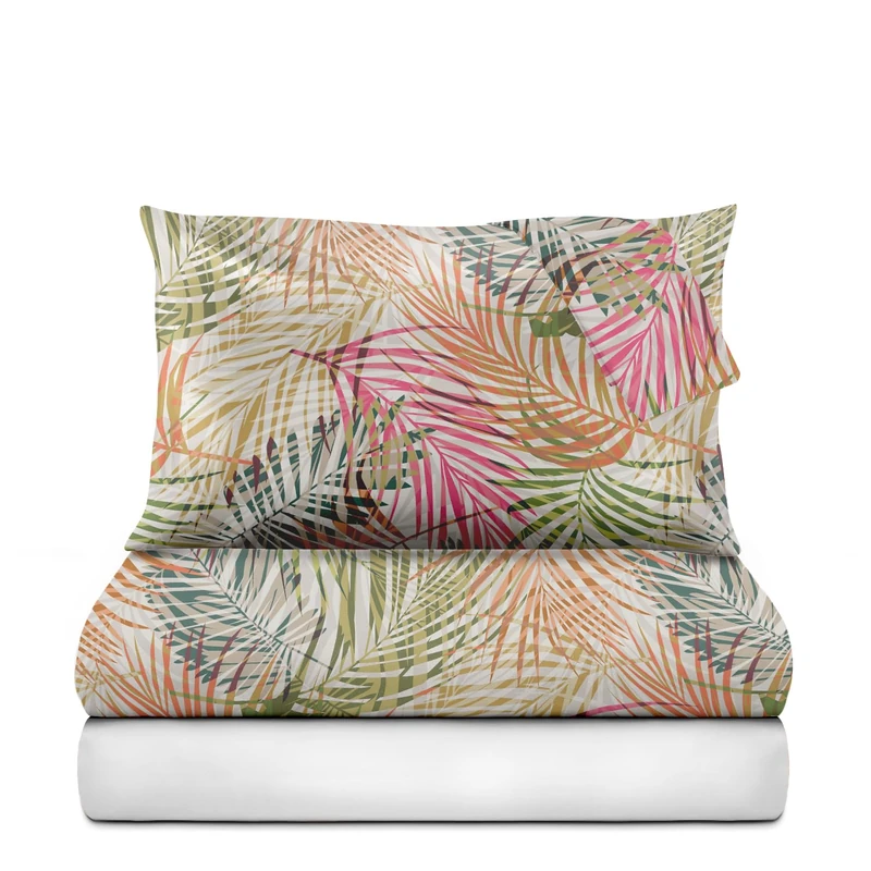 Le vie del Cotone, Jungle Fever Percale Pure Cotton Double Duvet Cover Set - Image 1