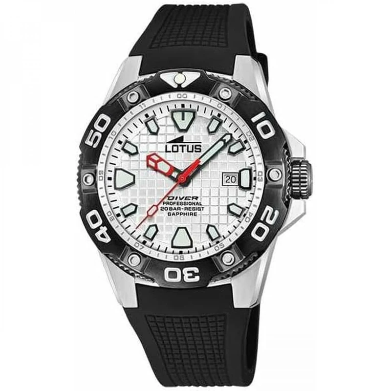 Lotus 18927/A Mens Divers Watch - WR 200M - with Rubber Strap