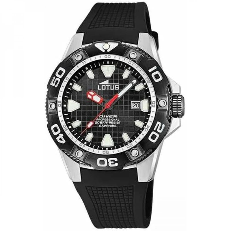 Lotus 18927/D Mens Divers Watch - WR 200M - with Rubber Strap