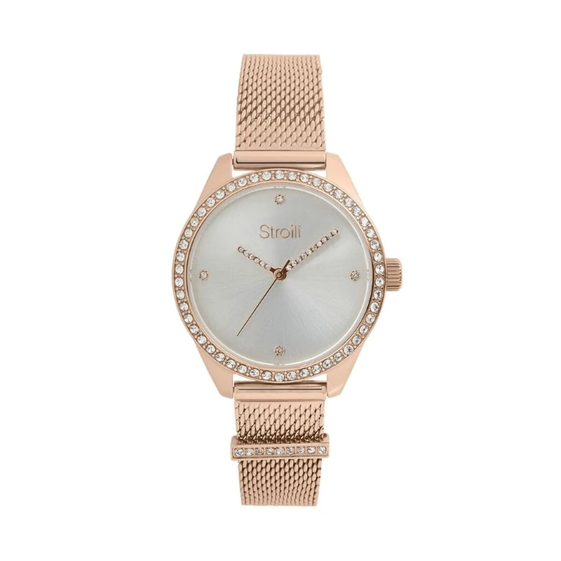 STROILI Women's Quartz Analog Watch with Stainless Steel Strap 1685366, Pink