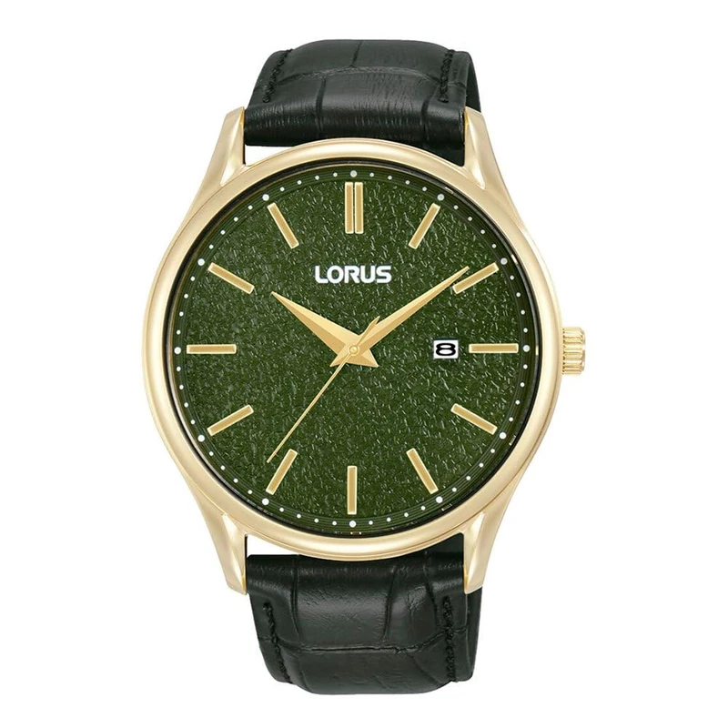LORUS Men's Quartz Analog Watch with Stainless Steel Strap RH938QX9, Black/White, Strip