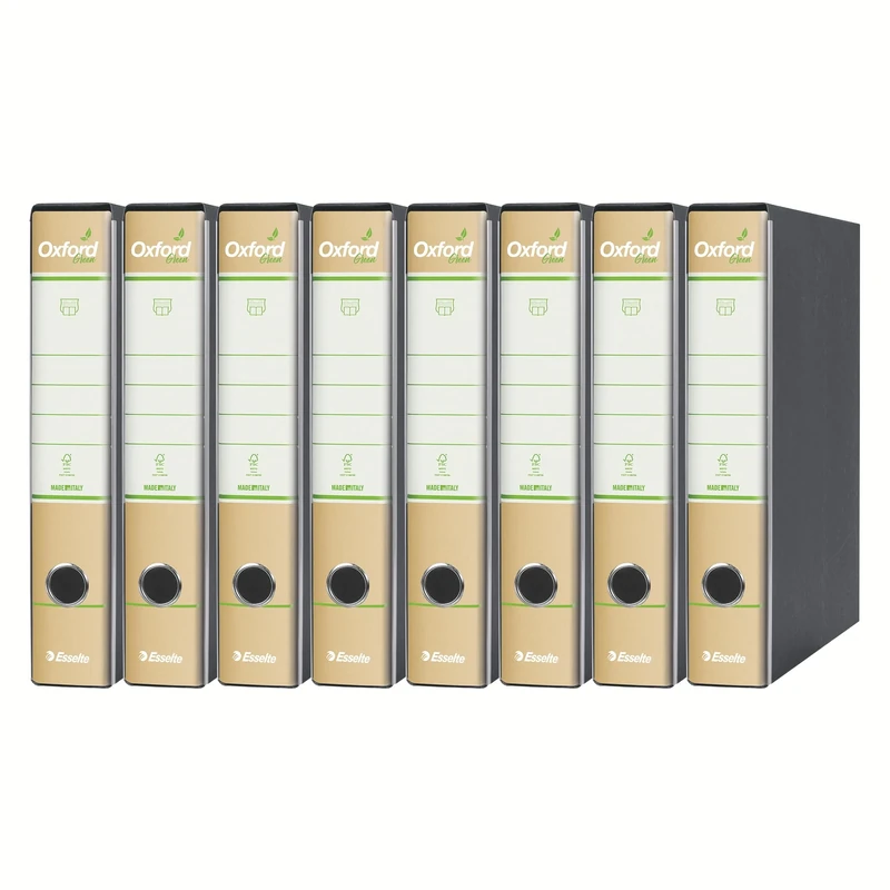 Esselte Oxford Green 397820501 Recorder with No.1 Mechanism in Commercial Format with 5 cm Spine, 100% Recycled Paper, 8 Pieces