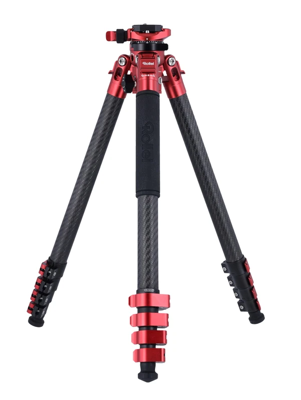Rollei Easy Traveler Carbon Tripod - 5 kg Load Capacity, 160 cm Height, Ultralight, Compact, Effortless Locking Function