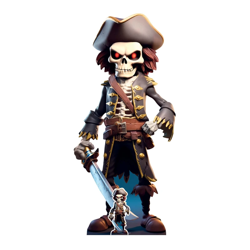 Star Cutouts SC4479 Pirate Skeleton Cartoon Cardboard Cutout Halloween Theme
