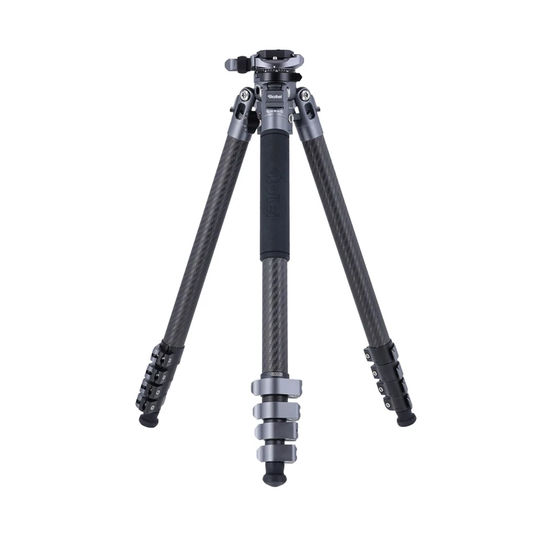 Rollei Easy Traveler Carbon Tripod - 5 kg Load Capacity, 160 cm Height, Ultralight, Compact, Effortless Locking Function