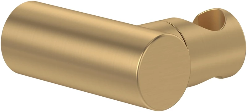 Villeroy & Boch Universal Showers Hand Shower Holder, Shower Head Holder for Wall Installation, Spray Holder Made from Robust Brass, Compatible with a Wide Range of Hand Showers, Round, Brushed Gold