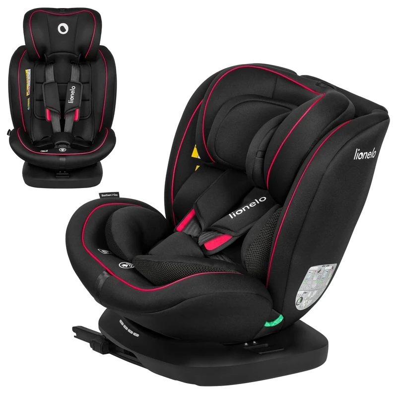 LIONELO Car Seat with ISOFIX & 360 Swivel BASTIAAN i-Size for Kids 0-12 Years (40-150cm) Baby Car Seat Group 0+123 (0-36 kg) Rearward & Forward Facing, 14 Adjustments, Enhanced Side Protection