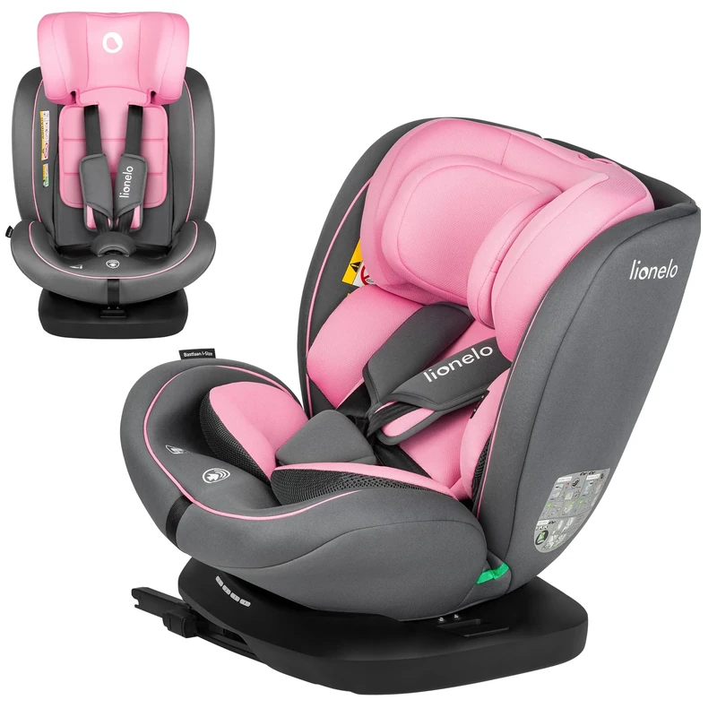LIONELO Car Seat with ISOFIX & 360 Swivel BASTIAAN i-Size for Kids 0-12 Years (40-150cm) Baby Car Seat Group 0+123 (0-36 kg) Rearward & Forward Facing, 14 Adjustments, Enhanced Side Protection