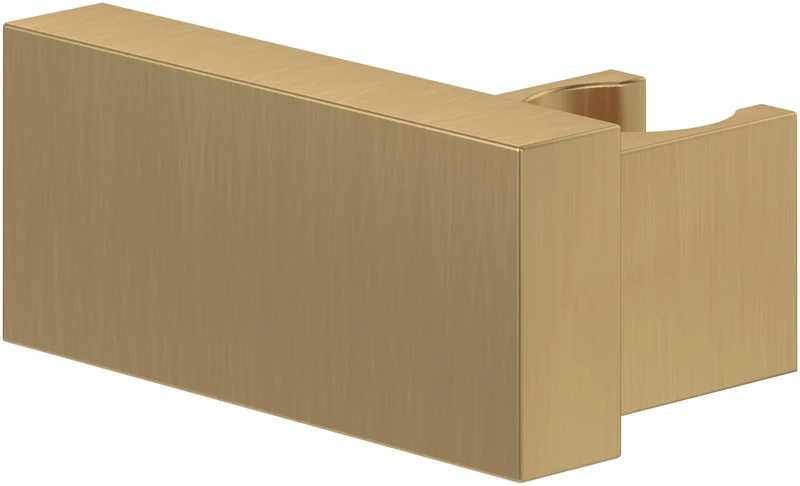 Villeroy & Boch Universal Showers Hand Shower Holder, Shower Head Holder for Wall Installation, Spray Holder Made from Robust Brass, Compatible with a Wide Range of Hand Showers, Square, Brushed Gold