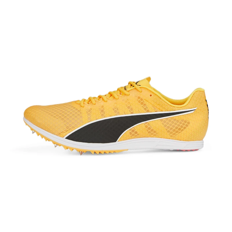 PUMA Men Evospeed Distance 11 Track and Field Shoe, Sun Stream-PUMA Black-PUMA Silver, 3 UK