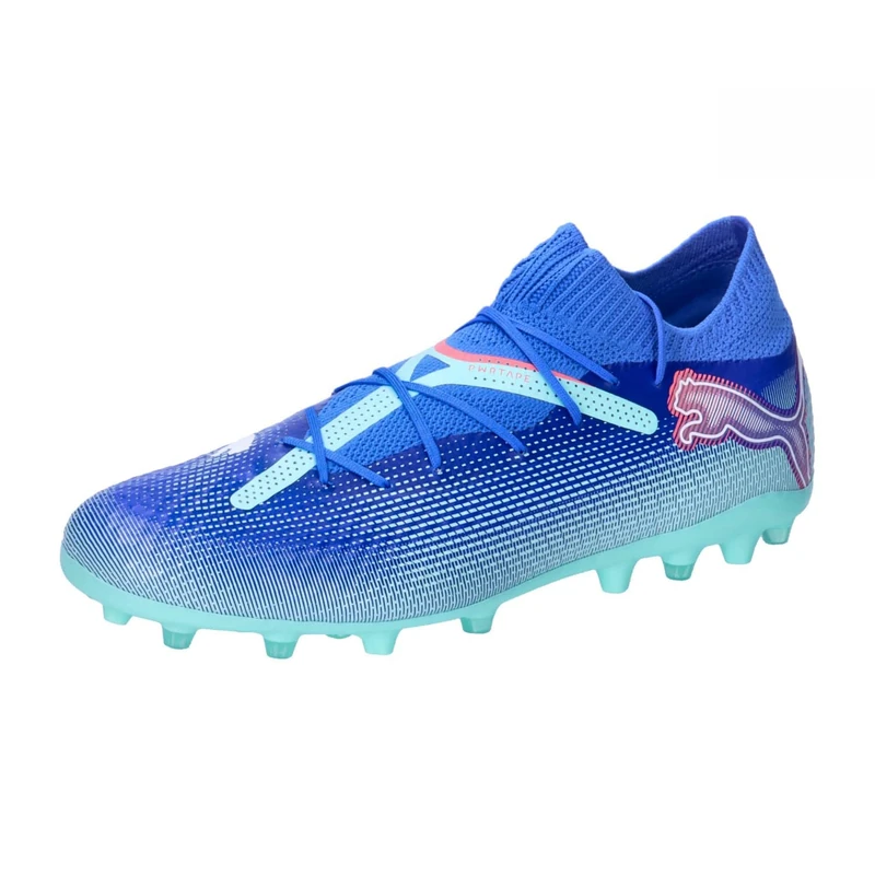 PUMA Unisex Adults Future 7 PRO MG Soccer Shoe, BLUEMAZING-PUMA White-Electric Peppermint, 10.5 UK