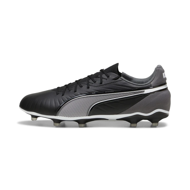 PUMA Unisex King Match Firm Ground/Artifical Ground Football Boots, PUMA Black-PUMA White-Cool Dark Gray, 8 UK