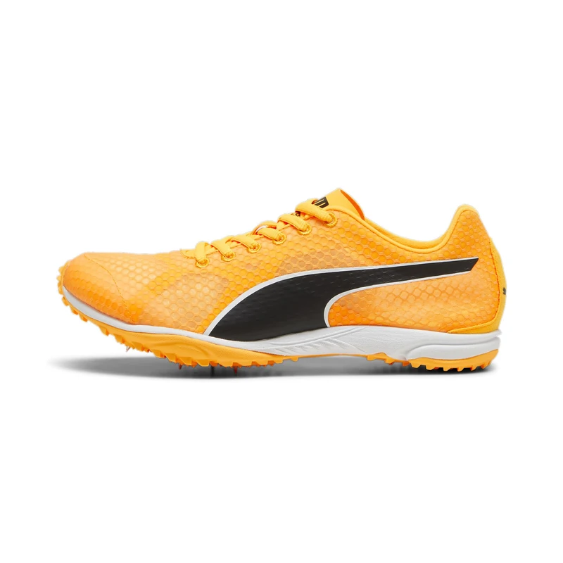PUMA Unisex Adults Evospeed Haraka 8 Unisex Track and Field Shoe, Sun Stream-PUMA Black-PUMA White, 5 UK