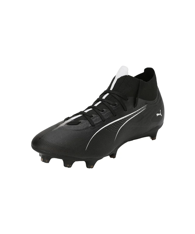 PUMA Unisex Adults Ultra 5 Match+ FG/AG Soccer Shoe, PUMA Black-PUMA White, 8.5 UK