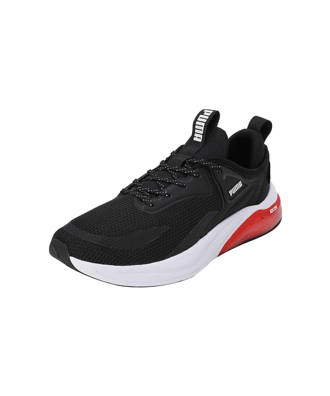 PUMA Unisex Adults Cell Thrill Road Running Shoe, PUMA Black-for All TIME RED, 4 UK