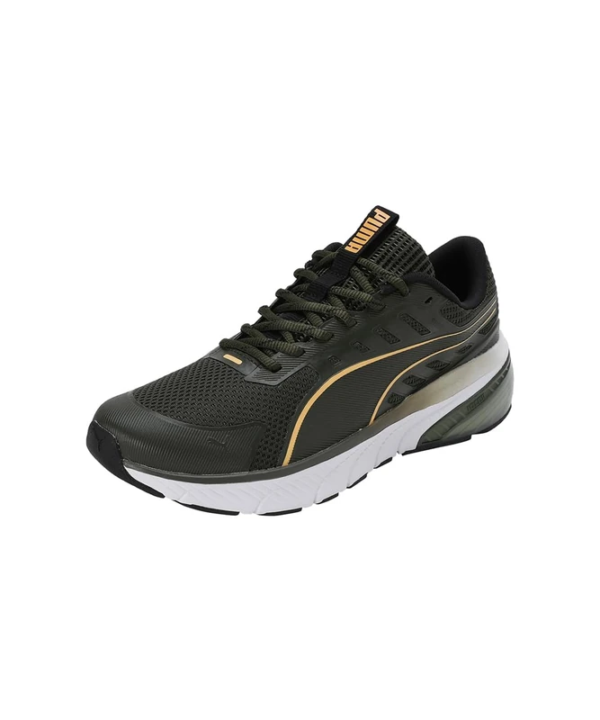 PUMA Unisex Adults Cell Glare Road Running Shoe, Dark Olive-Sun Stream-PUMA Black, 5.5 UK