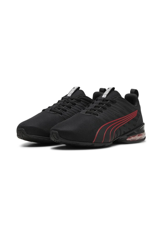 PUMA Unisex Adults Voltaic EVO Light Road Running Shoe, PUMA Black-for All TIME RED, 9.5 UK