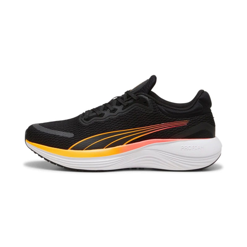 PUMA Unisex Adults SCEND PRO Road Running Shoe, PUMA Black-Sun Stream, 3.5 UK