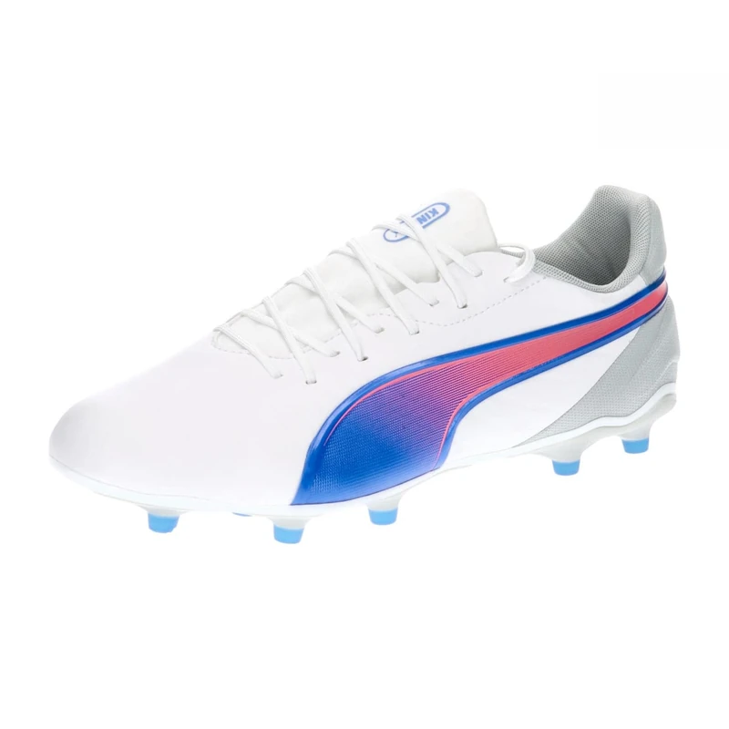 Puma King Match FG/AG Football Boots - White-Bluemazing 6.5 UK