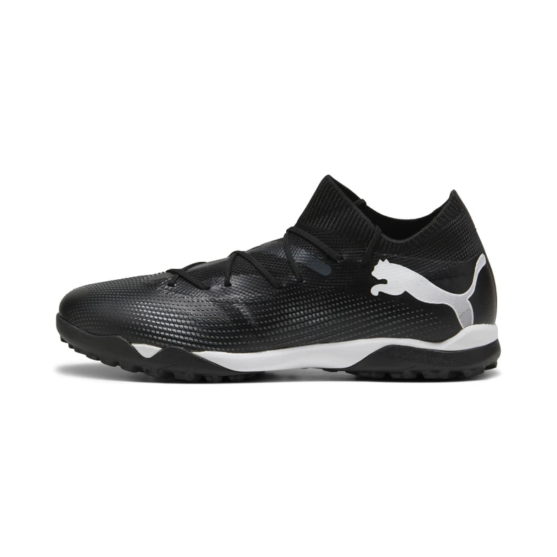 Puma Men Future 7 Match TT Soccer Shoe, Puma Black-Puma White, 9.5 UK