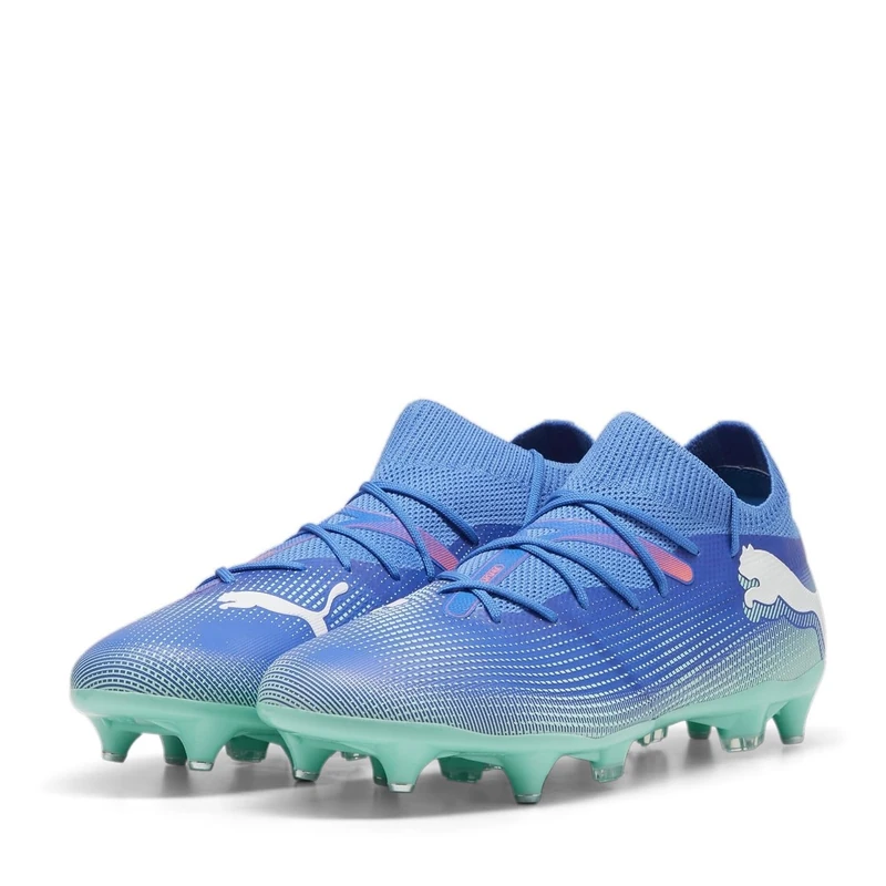 Puma Unisex Adults Future 7 Match MXSG Soccer Shoe, BLUEMAZING-Puma White-Electric Peppermint, 10 UK