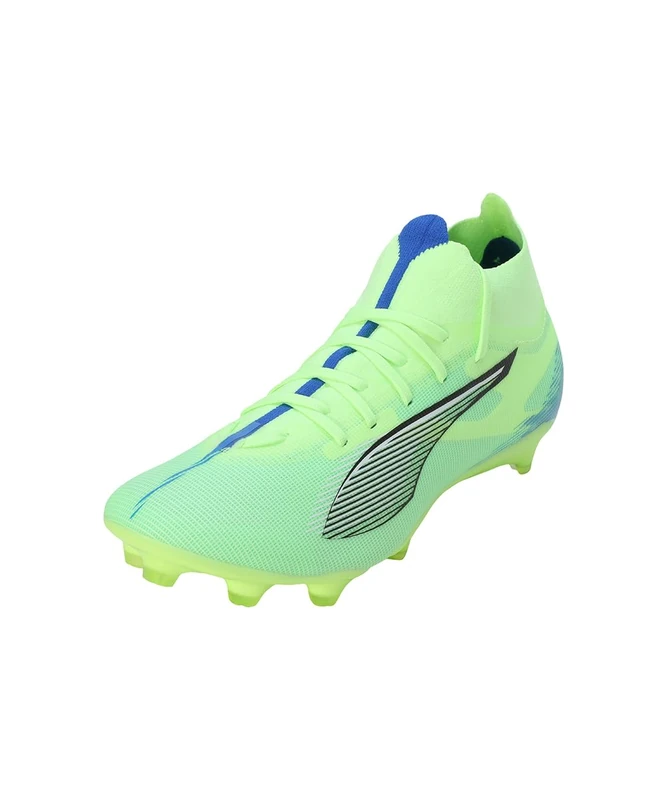 PUMA Women's Ultra 5 Match+ Firm Ground/Artifical Ground Football Boots, Fizzy Apple-PUMA White-Bluemazing, 10 UK