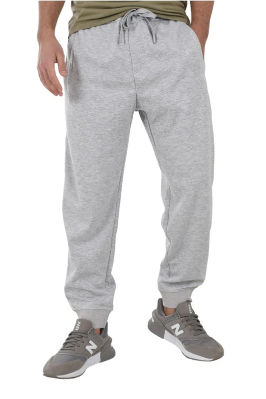 Armani Exchange Men's Essential, White Bands, Logo Lettering Sweatpants, Heater Grey,