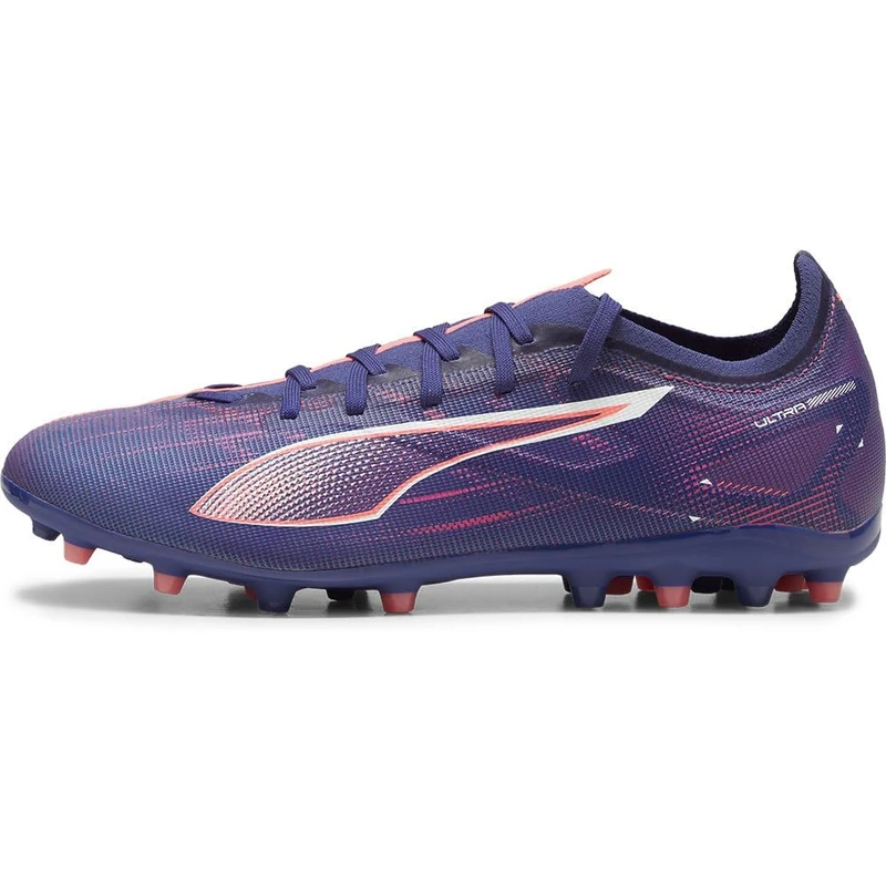 PUMA Unisex Adults Ultra 5 Match MG Soccer Shoe, Lapis Lazuli-PUMA White-Sunset Glow, 7.5 UK