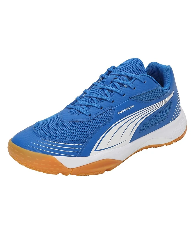 PUMA Unisex Adults SOLARFLASH III Indoor Court Shoe, PUMA Team Royal-PUMA White, 10.5 UK